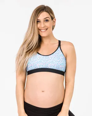 ** CLEARANCE ** Breastfeeding Sports Bra - Smoothie Crop Confetti Black