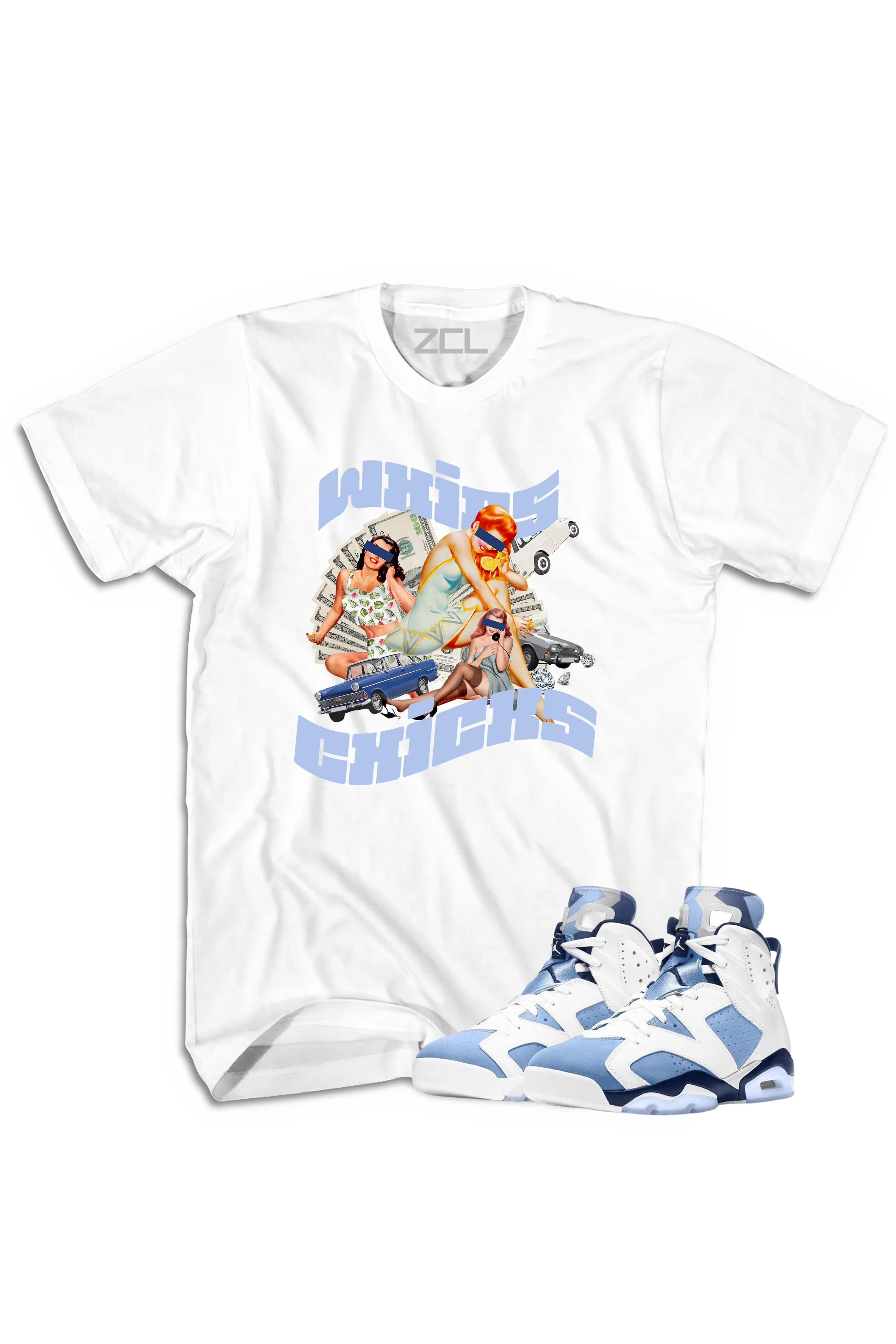 Air Jordan 6 "Whips & Chicks" Tee UNC White