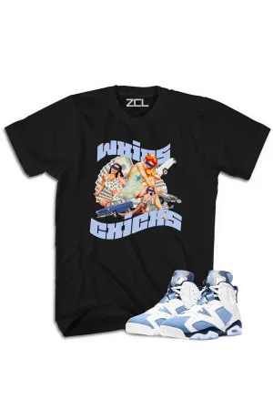 Air Jordan 6 "Whips & Chicks" Tee UNC White