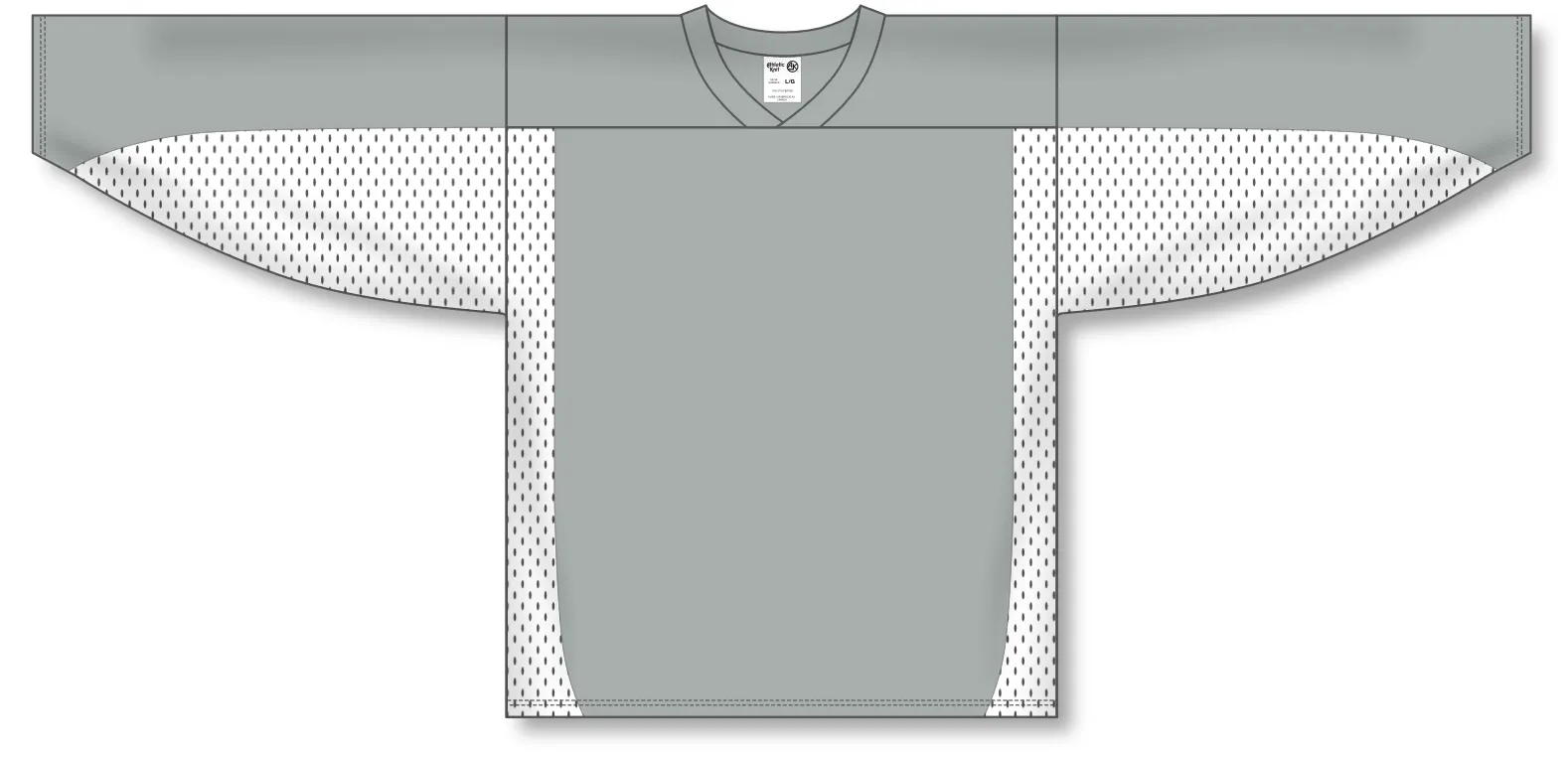 Athletic Knit (AK) H7100A-245 Adult Grey/White Select Hockey Jersey