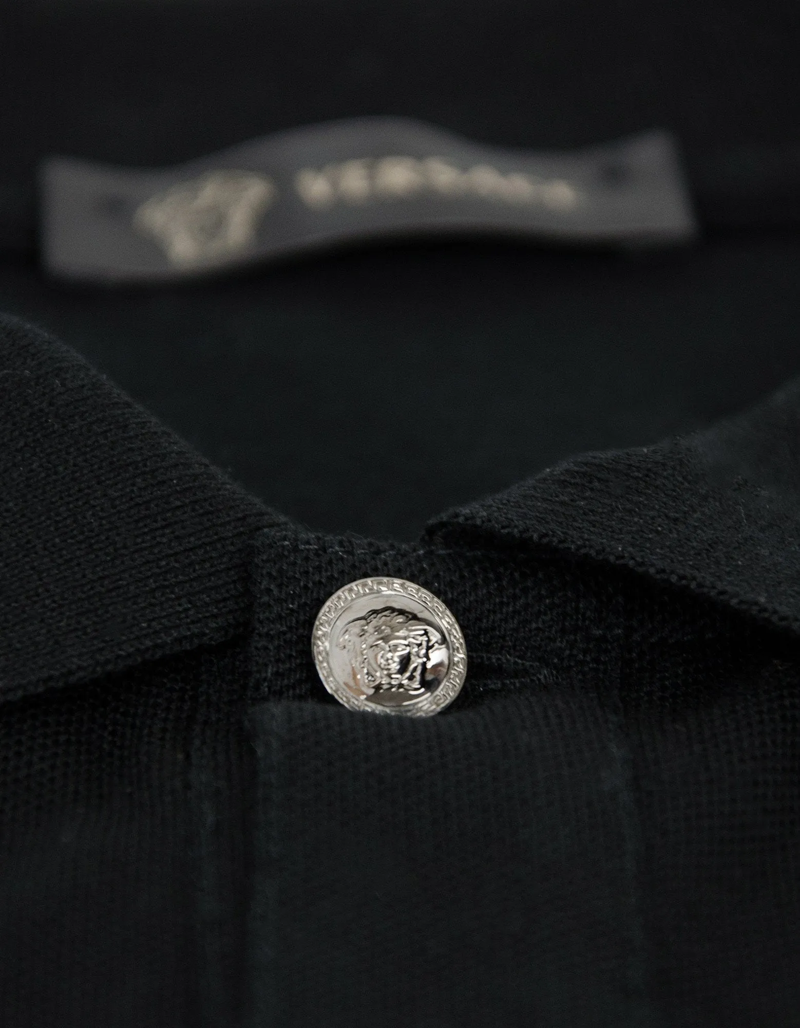 Black Medusa Crest Polo T-Shirt