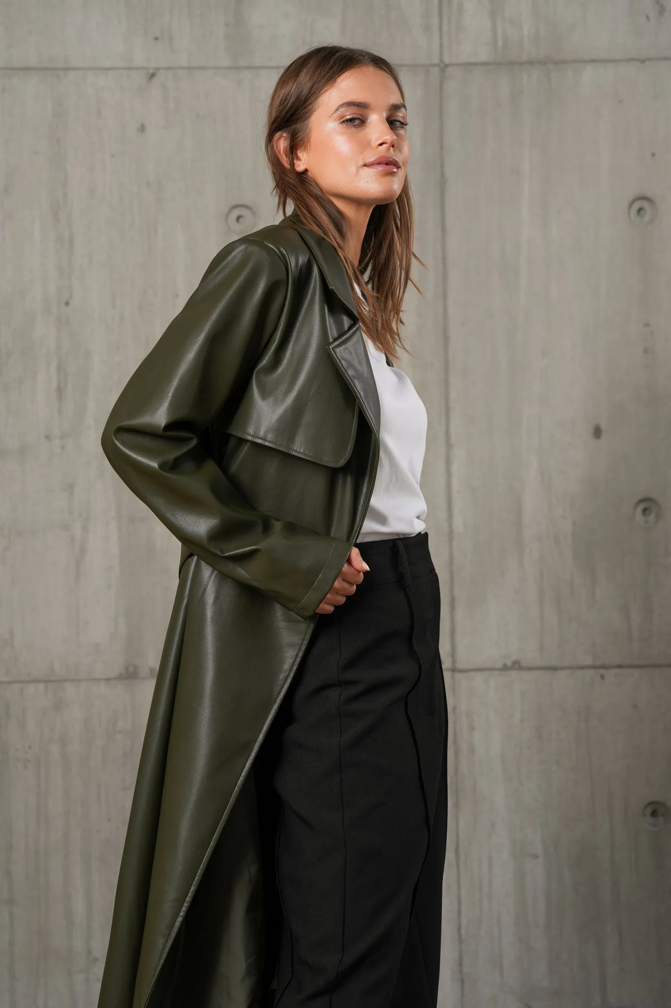 BLAIRE TRENCH - Olive