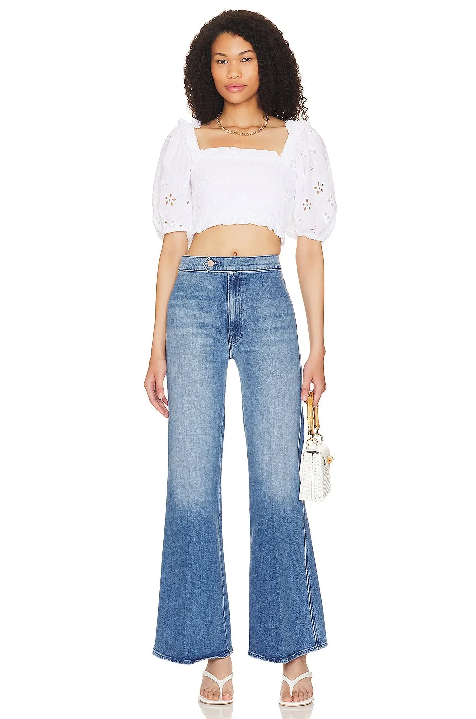 Blouse For Love & Lemons Addison, white