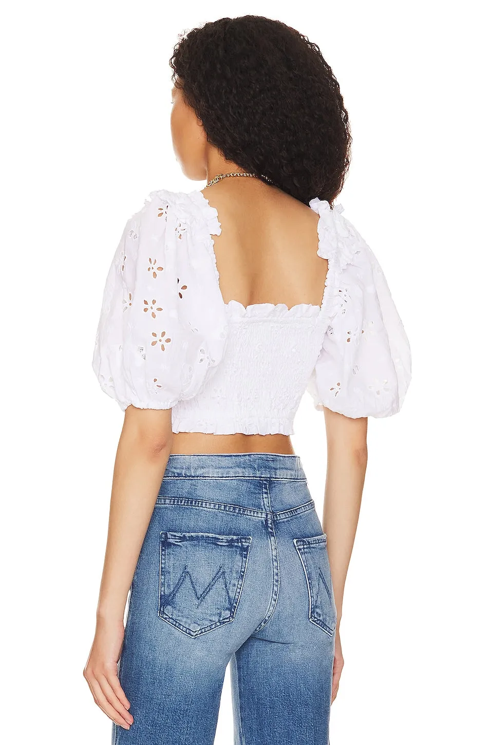 Blouse For Love & Lemons Addison, white