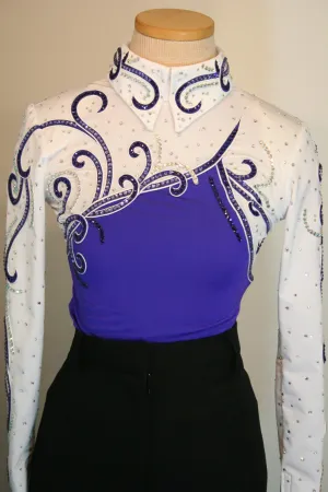 Budget Purple Girls Equitation Blouse 1549A