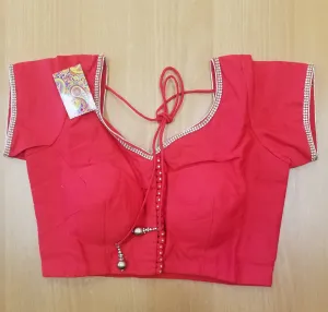 Choli 5441640 Red Solid Small Medium Large Size Choli Saree Blouse