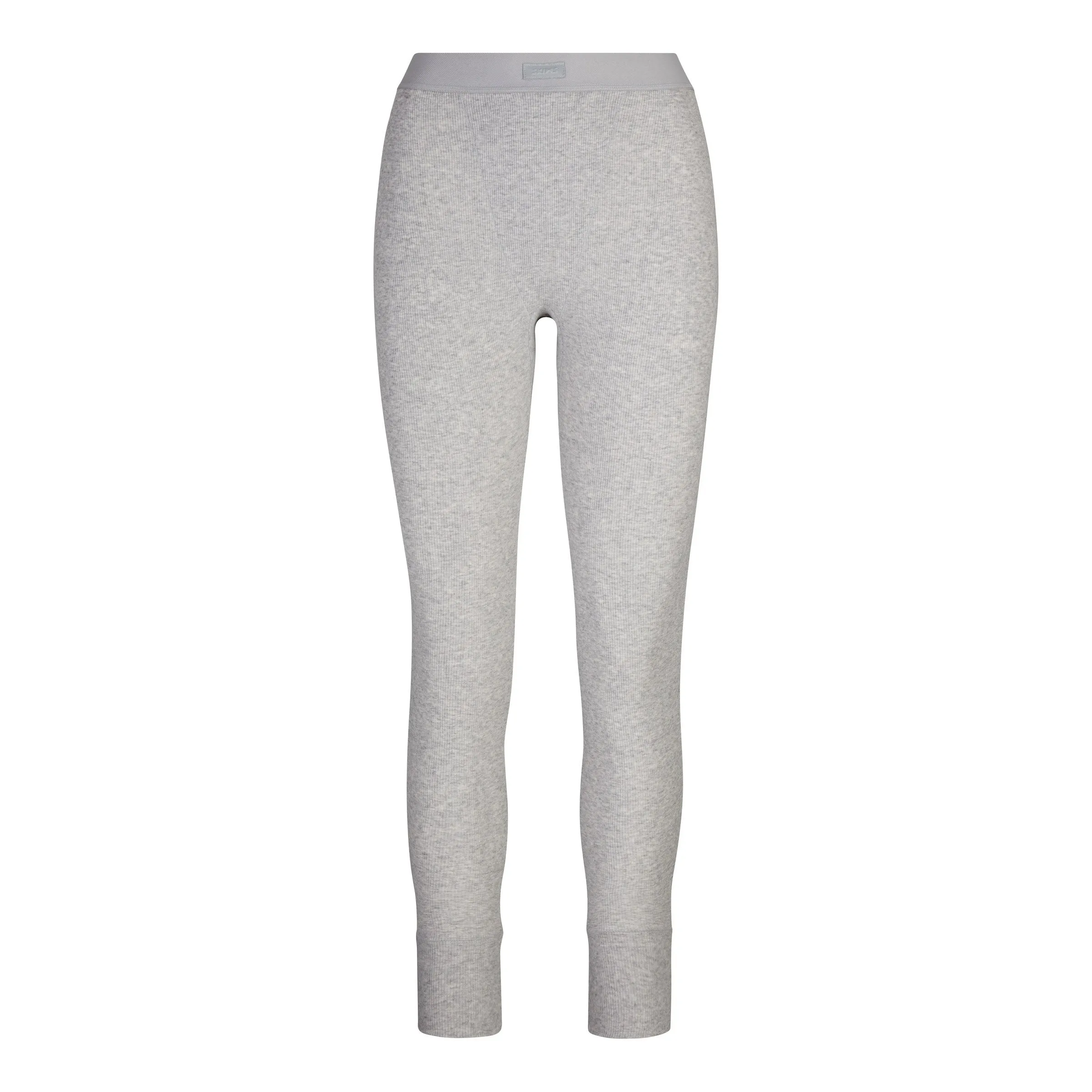 COTTON RIB LEGGING | LIGHT HEATHER GREY