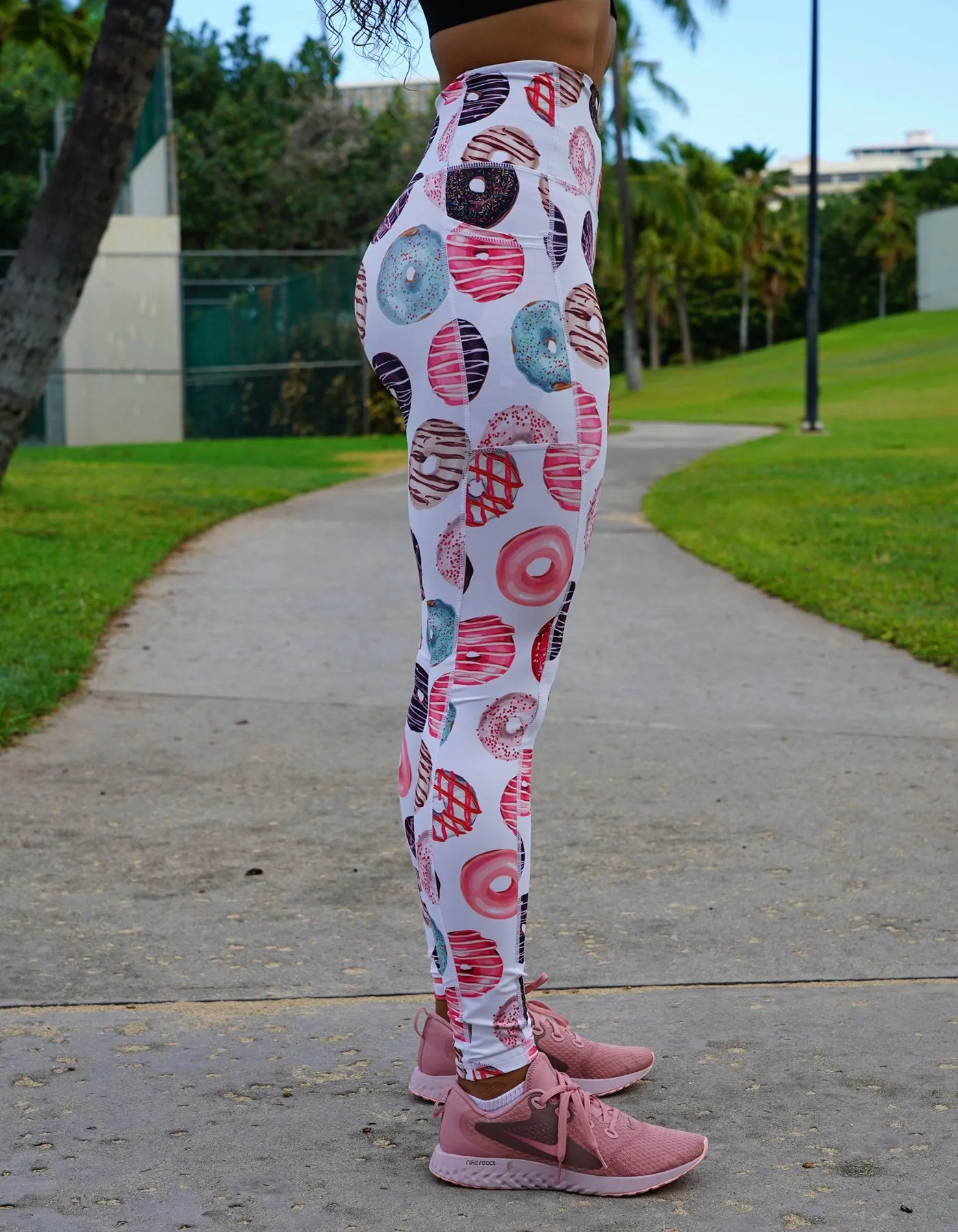 Donut Leggings - White