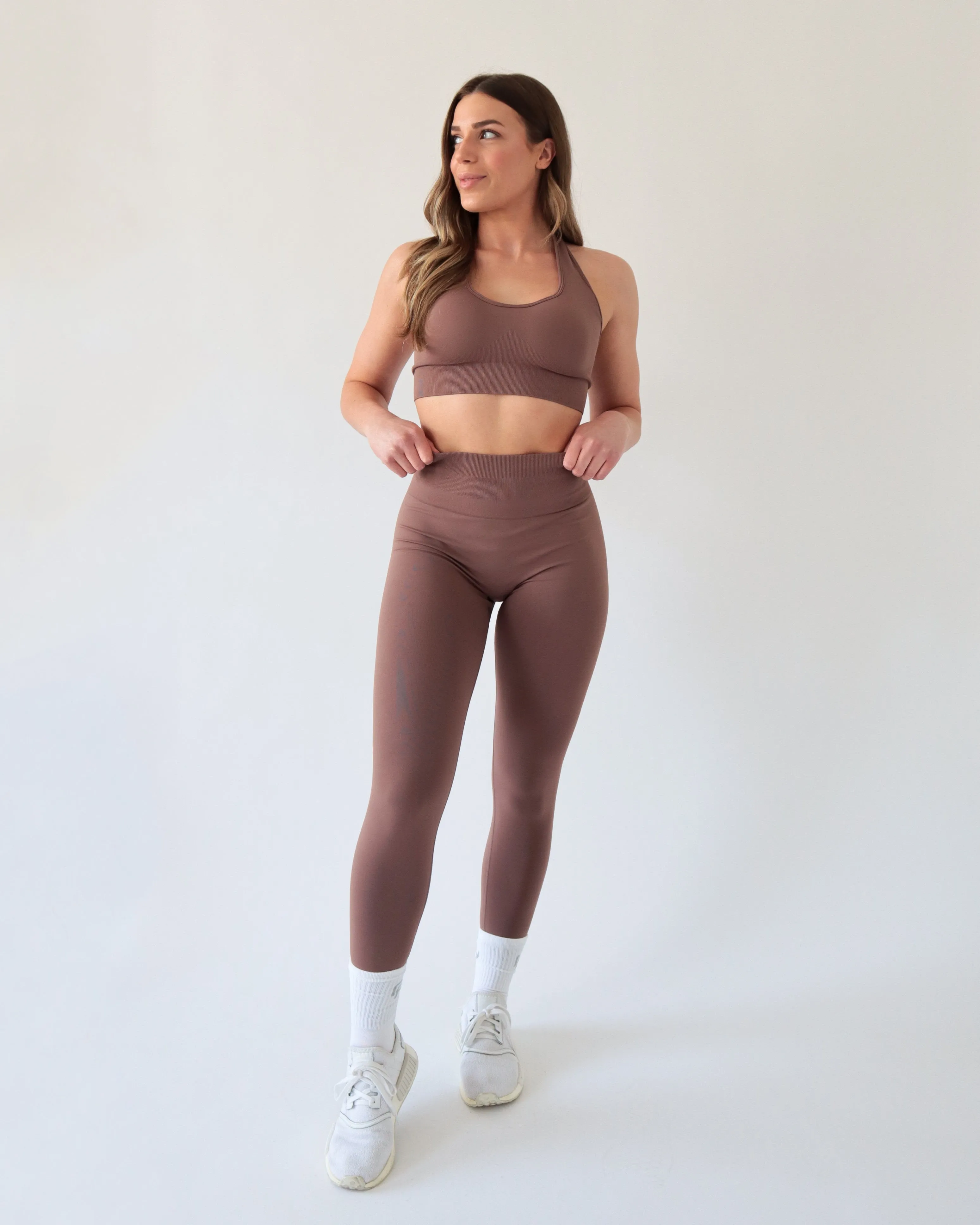 Enhance Halter Top - Cocoa