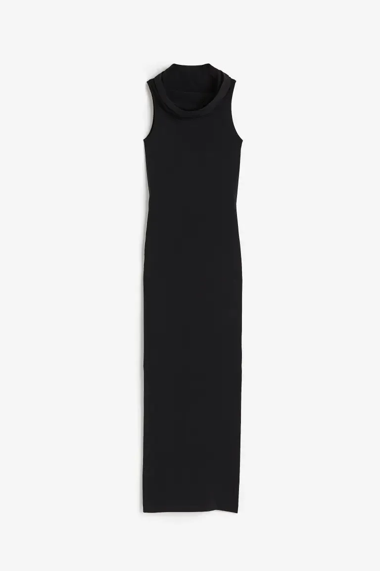 Fatal neckline dress H&M, black