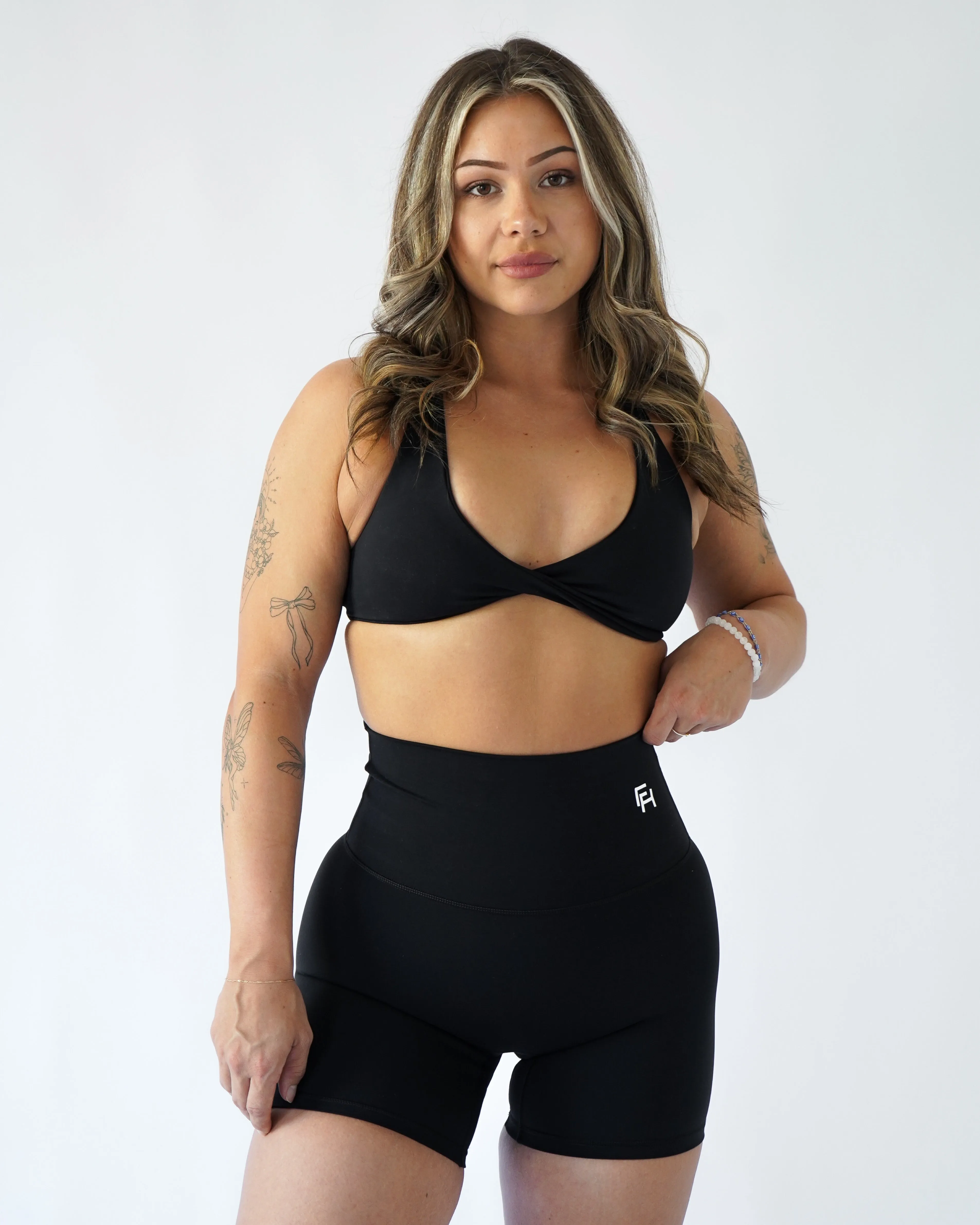 Flex Twist Sports Bra - Black