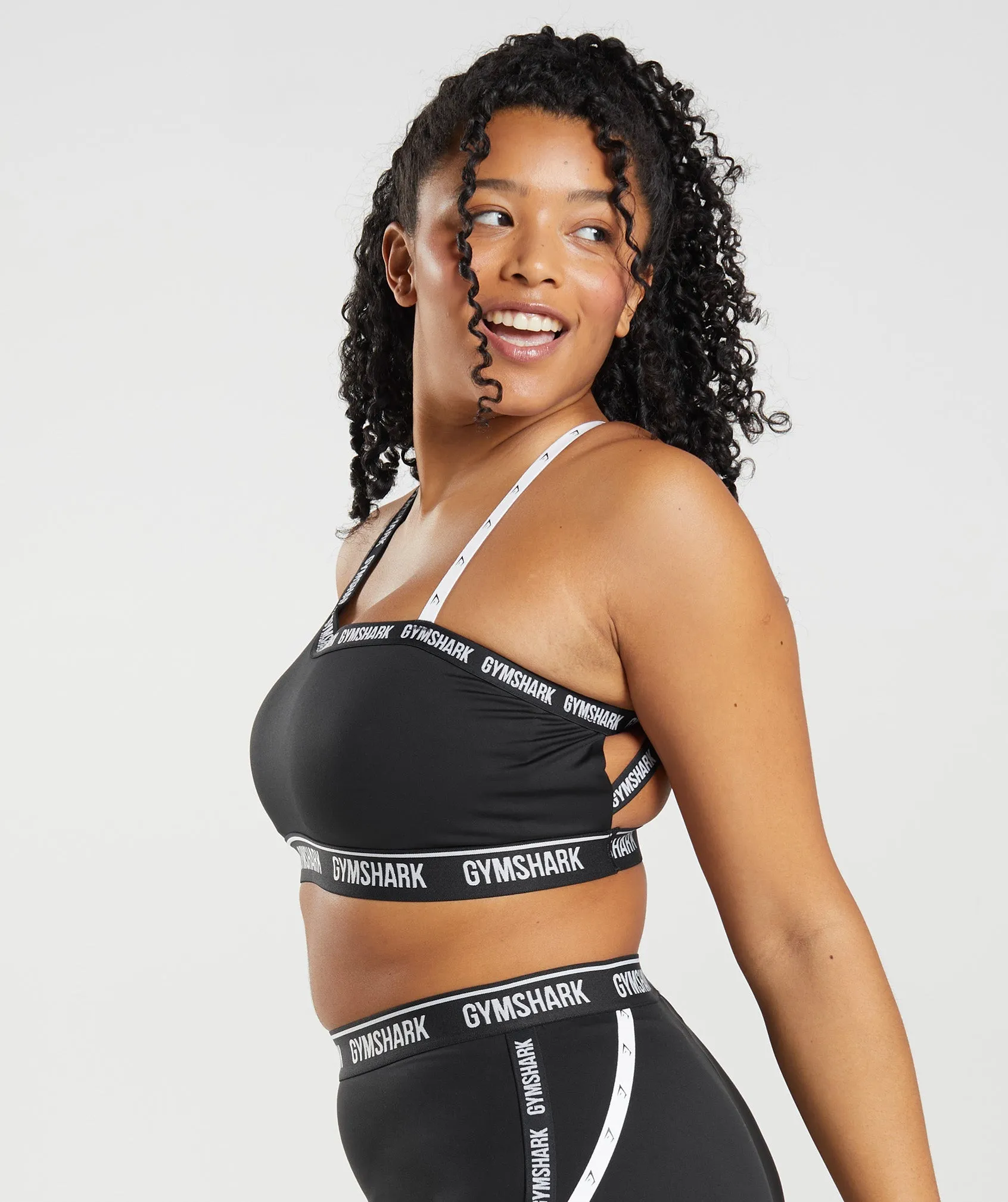 Gymshark Strike Sports Bra - Black/White