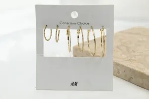 H & M Stainless Hoops 3 Pieces