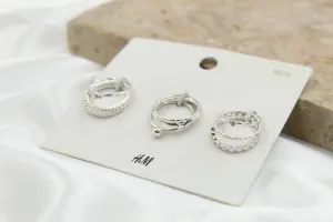 H & M Stainless Rings 9 Pieces