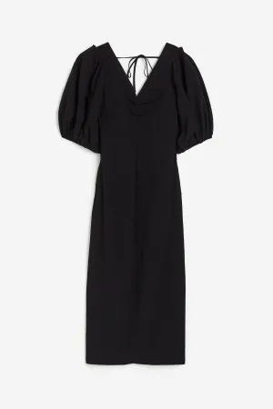 H&M Balloon-Sleeved dress, black