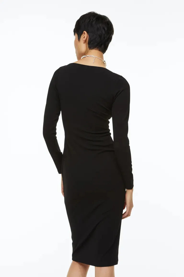 H&M bodycon dress, black