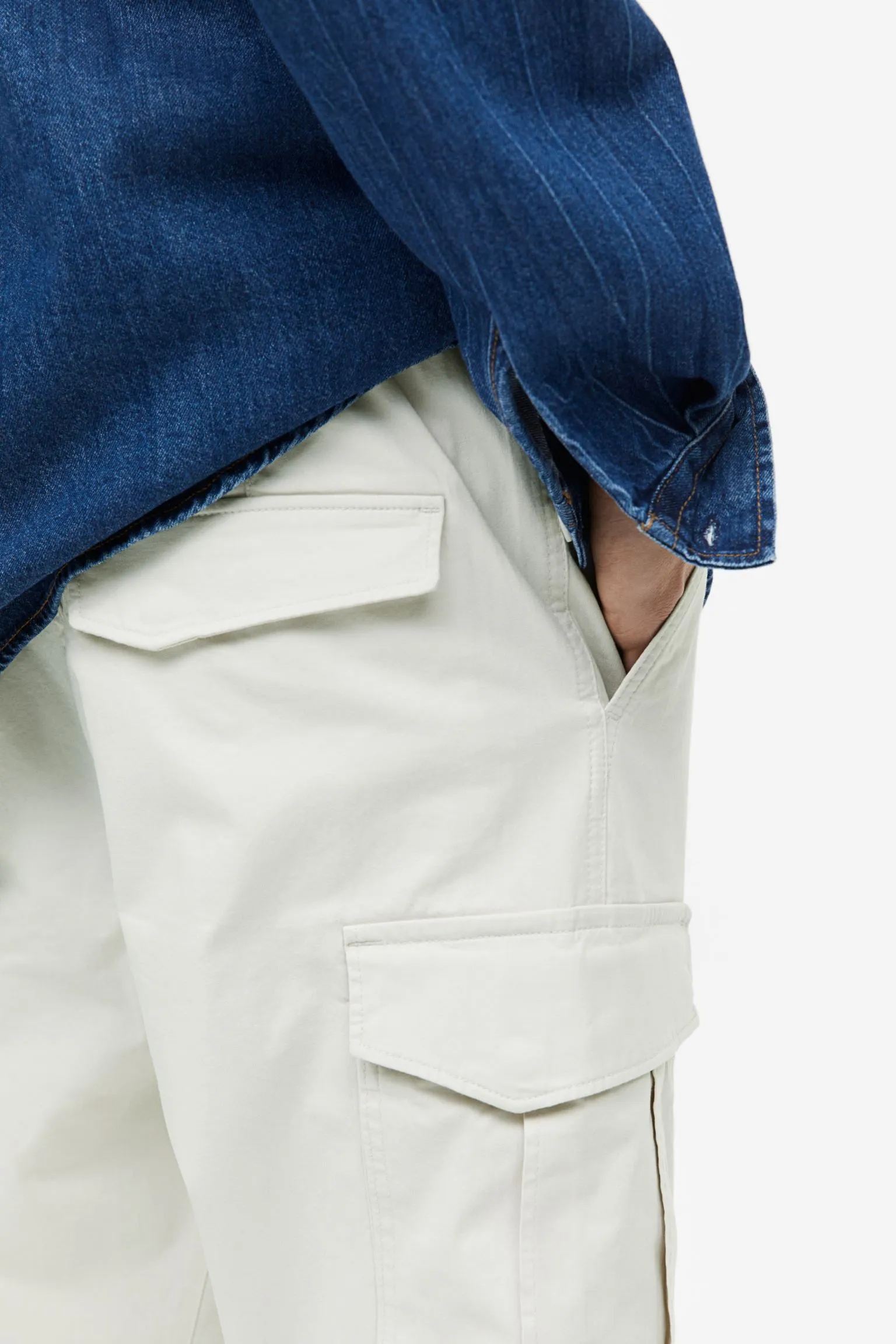 H&M Cargo trousers, white