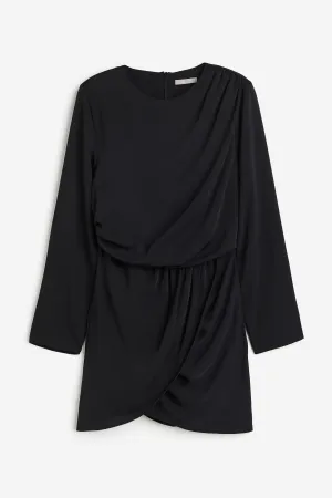 H&M Draped dress, black