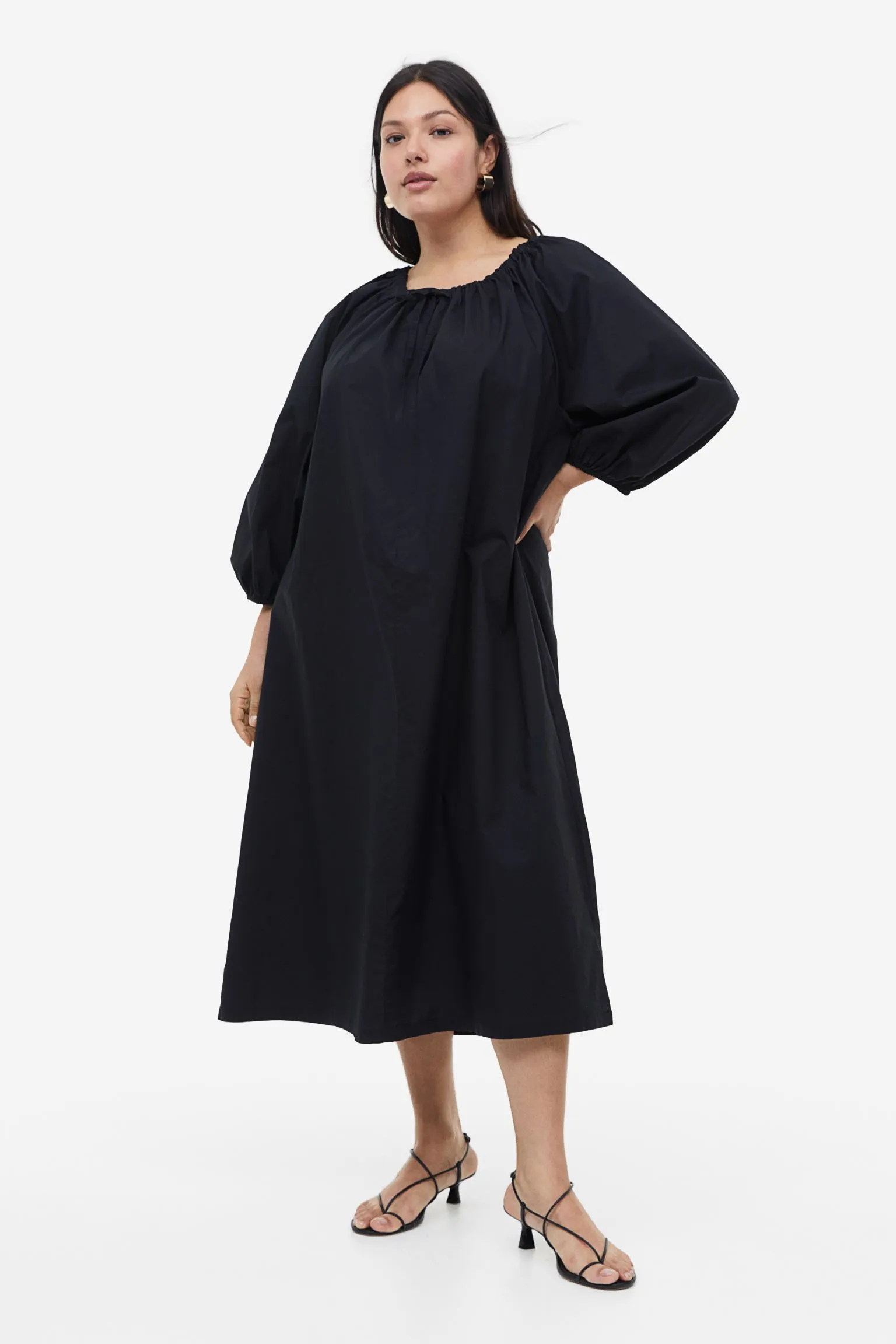 H&M Drawstring-detail dress, black