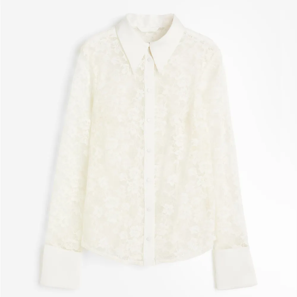 H&M Lace shirt, white