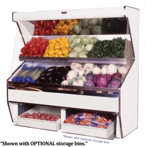 Howard McCray (SC-P32E-8S-LED) 98" Wide Open Air Commercial Refrigerated Produce Display Case with One Shelf