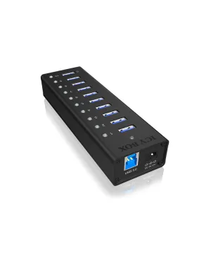 Icy Box 10-Port Hub Ib-Ac6110 - With Usb Type-A Port And 1X Charging Port