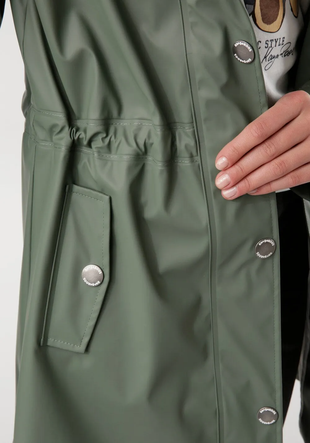 Kangaroos raincoat, khaki