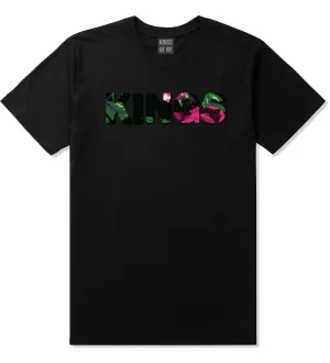 Kings Floral Print Pattern T-Shirt