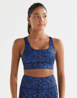 Lexie Sports Bra - Blue Swirl