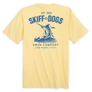 Marlin Mayhem: Pocket Short Sleeve T-Shirt - Yellow