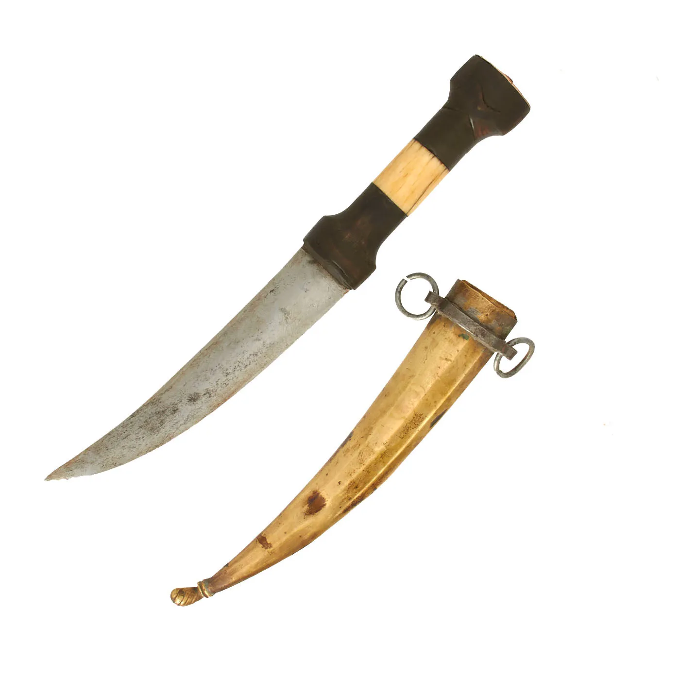 Original Turkish WWI Curved Wootz Steel Trench Dagger captured at the Battle of Lone Pine in 1915