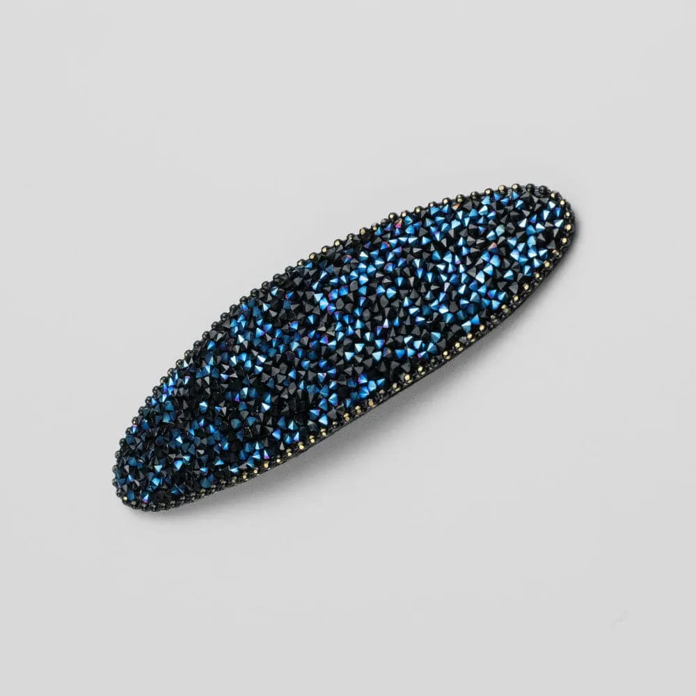 Oval Crystal Sparkle Snap Clip