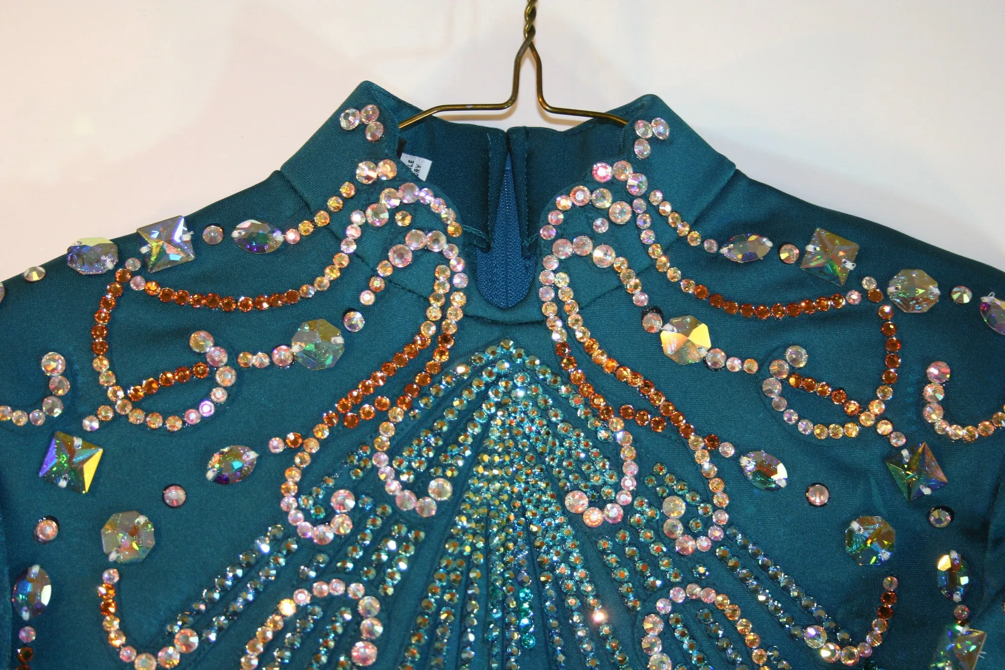 Peacock Blue Horsemanship Blouse, Ladies XS, 1938E