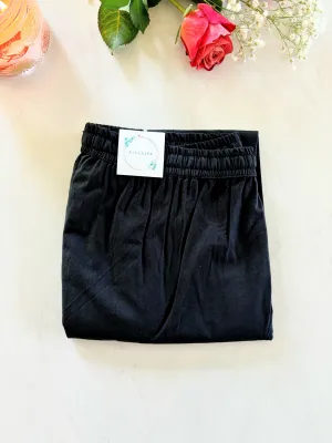 Poplin Cotton Lounge Pants Women - Black