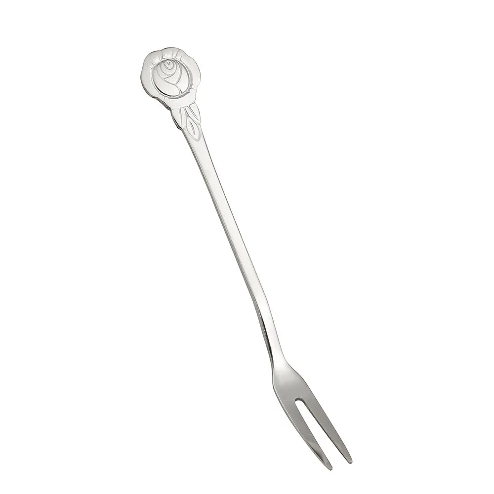 Q Stainless Steel Creative Fruit Fork Two-Tooth Fork Dessert Fork Household Fruit Toothpick Cake Fork