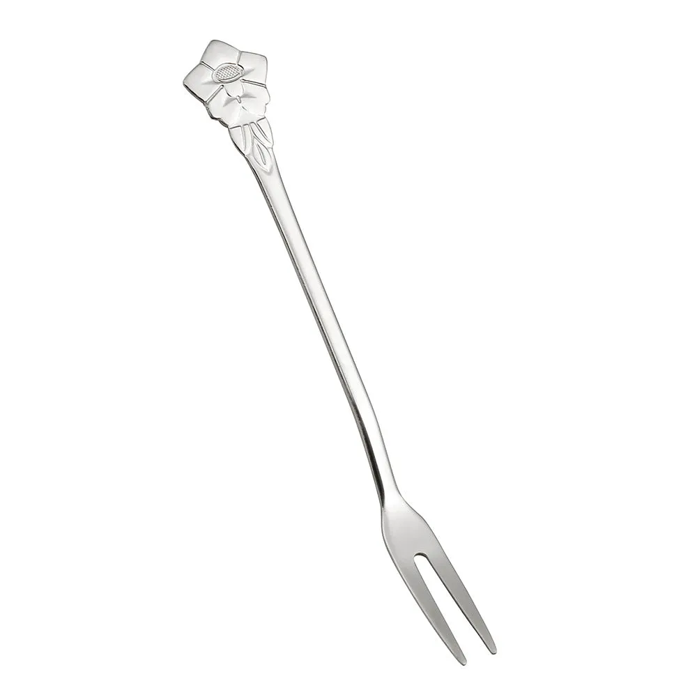 Q Stainless Steel Creative Fruit Fork Two-Tooth Fork Dessert Fork Household Fruit Toothpick Cake Fork