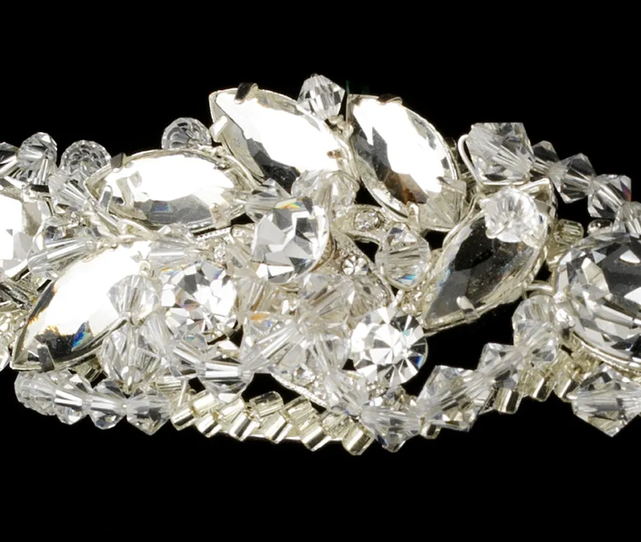 Silver Swarovski Crystal Couture Sensation Bridal Headband Tiara