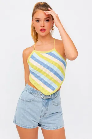 SLEEVELESS KINT CROPPED TOP