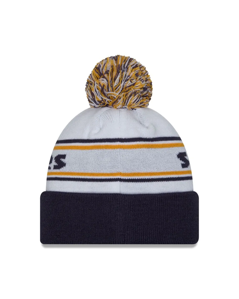 ST. LOUIS BLUES NEW ERA NOTE BANDED POM KNIT - WHITE/NAVY