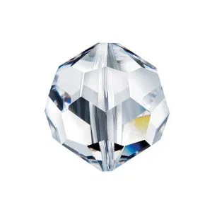 Swarovski Strass Crystal 8mm Clear Faceted Round Bead with Hole Through