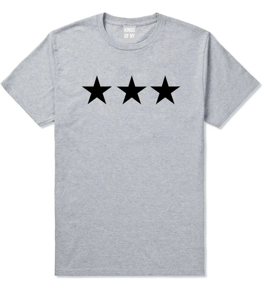 Three Stars Goth Style T-Shirt