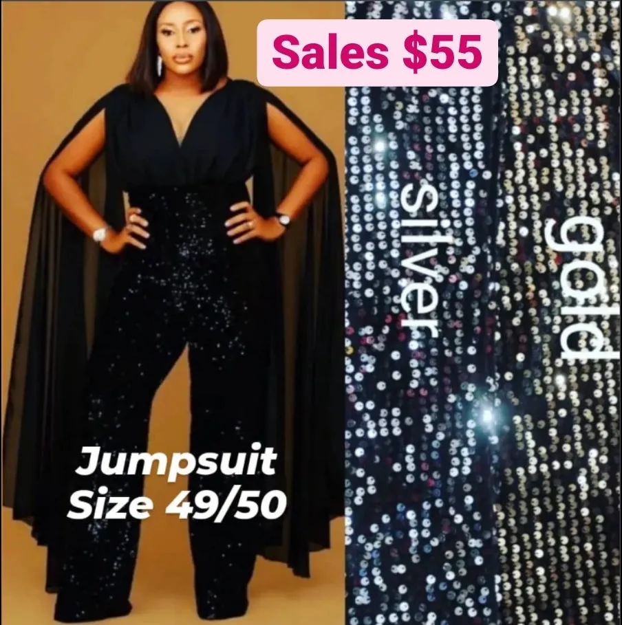 Turkey brand Sequins Chiffon Celebrity Jumpsuits