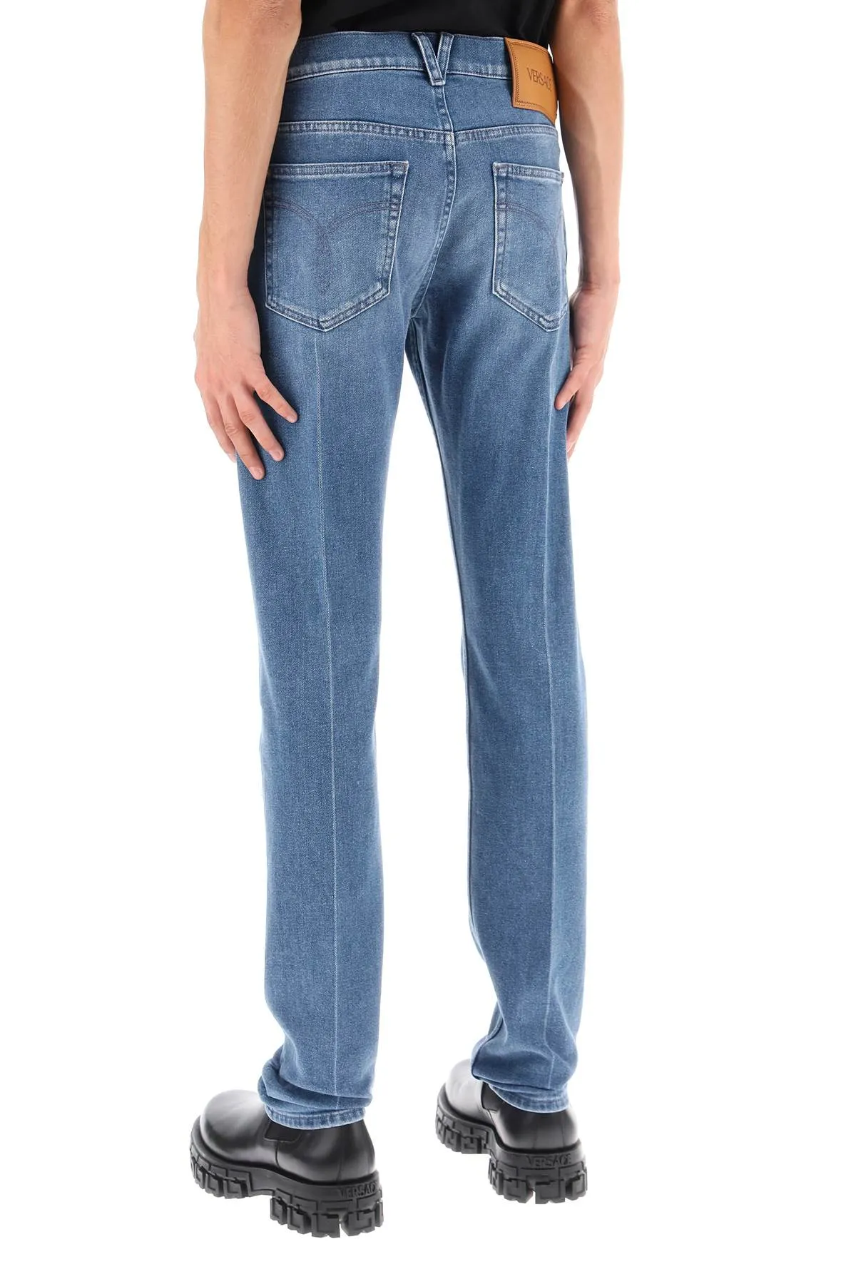 Versace Stretch Denim Slim Fit Jeans