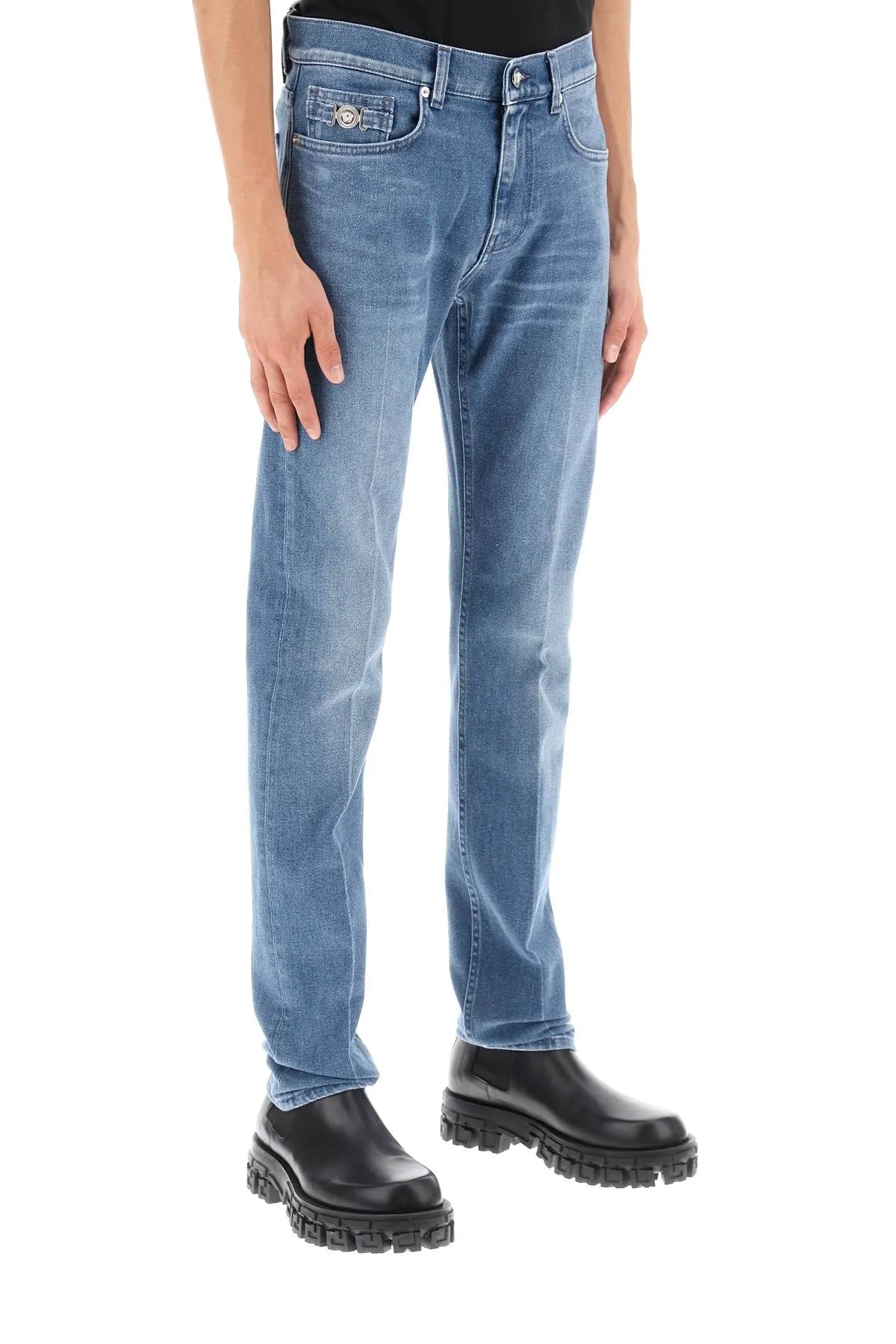 Versace Stretch Denim Slim Fit Jeans