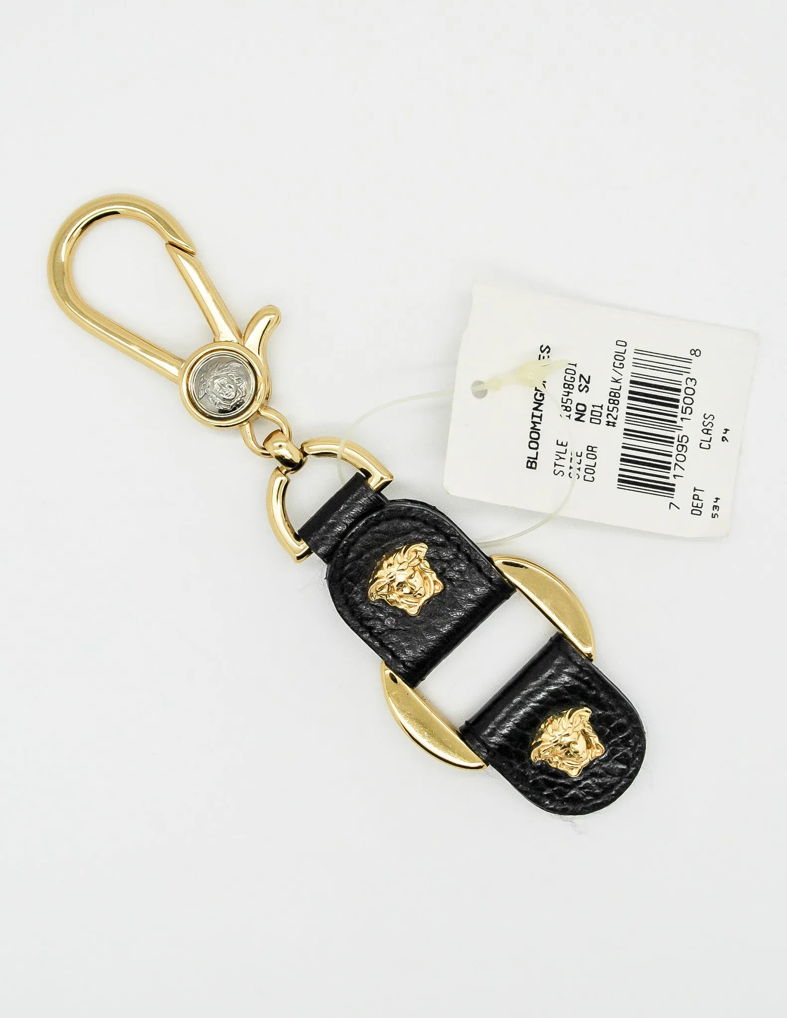 Versace Vintage Black and Gold Medusa Keyring