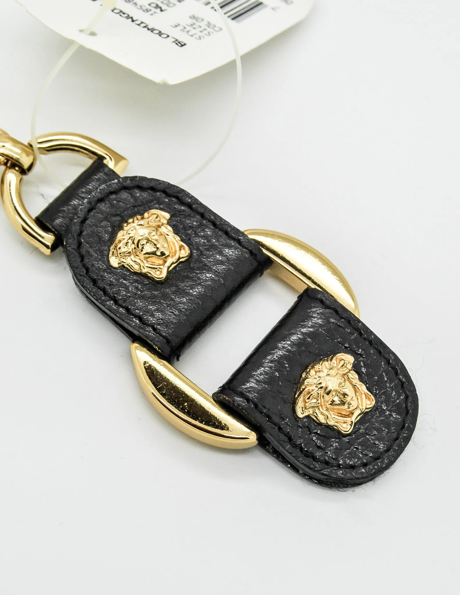 Versace Vintage Black and Gold Medusa Keyring