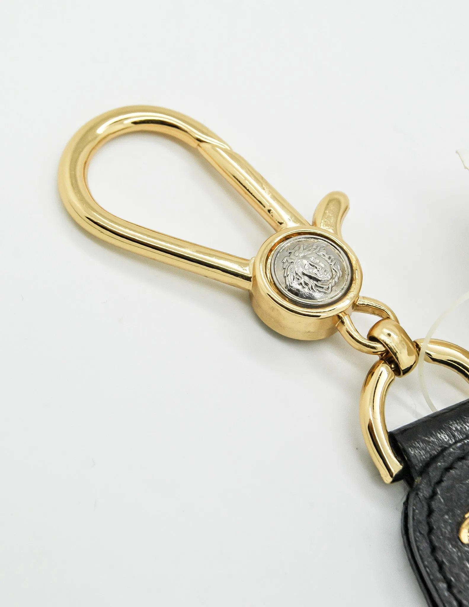 Versace Vintage Black and Gold Medusa Keyring