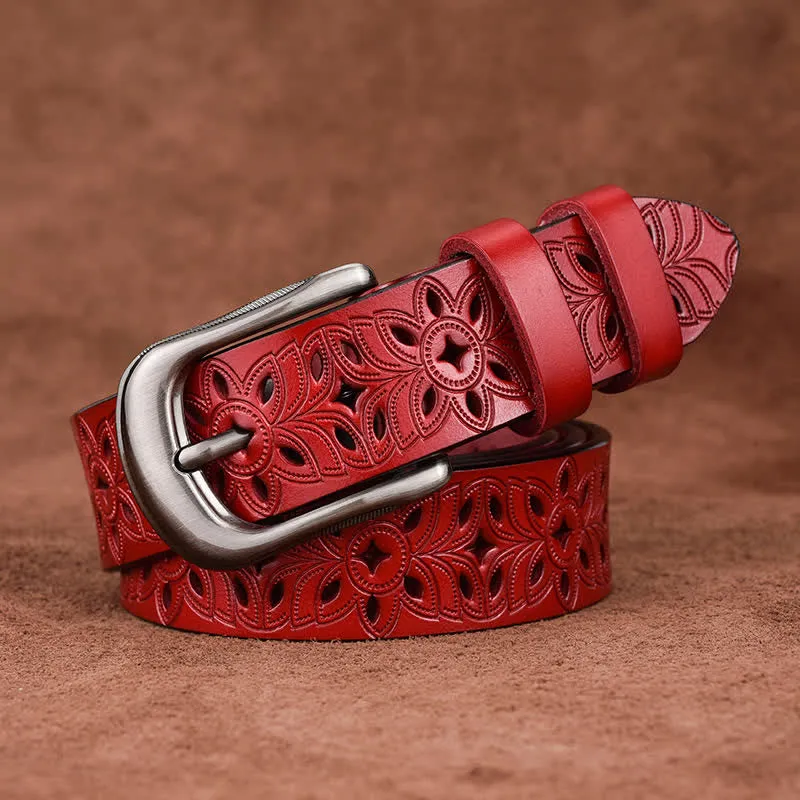 Women's Exquisite Fashion Accessory Hollow Out Leather Belt