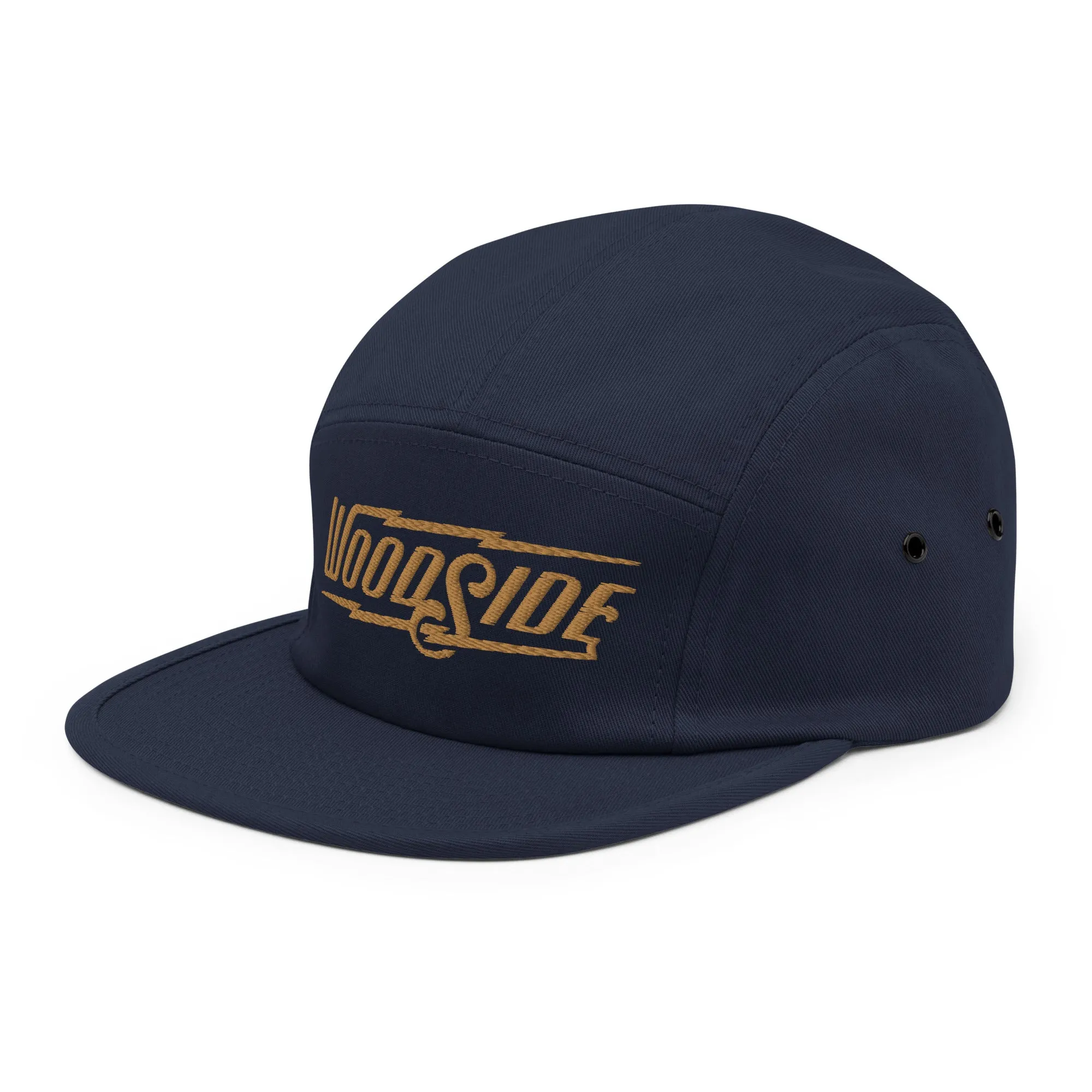 Woodside Brand Embroidered Logo Camper Cap